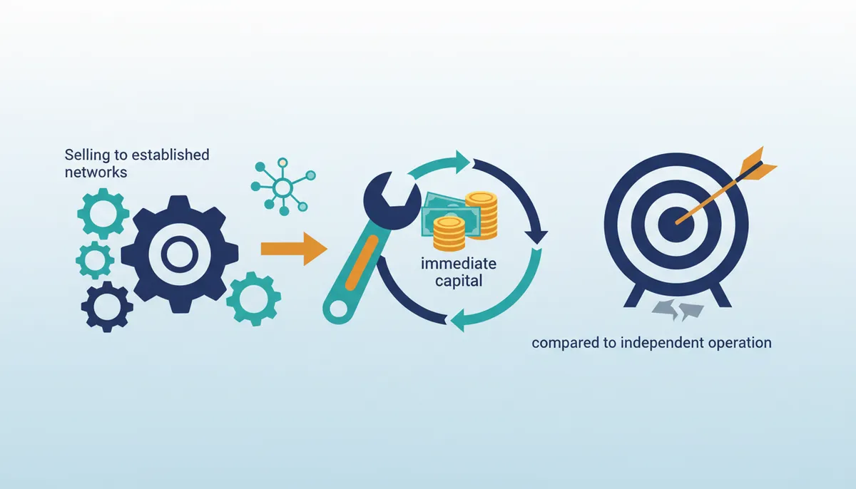 Conceptual illustration for Strategic Value of Selling Local Automotive Shops to Established Networks