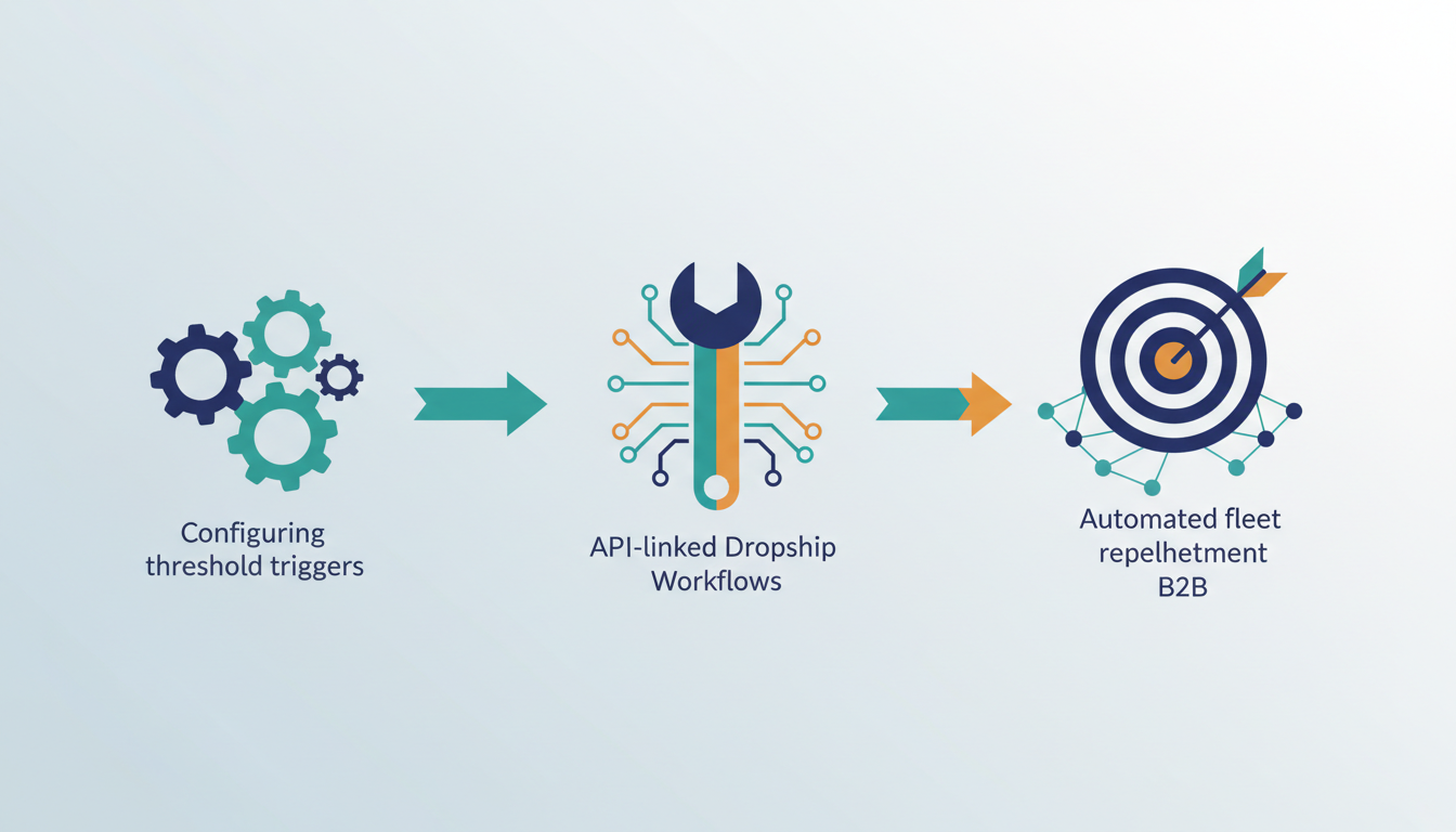 Conceptual illustration for Implementing Automated Fleet Replenishment and Dropship Integration for B2B