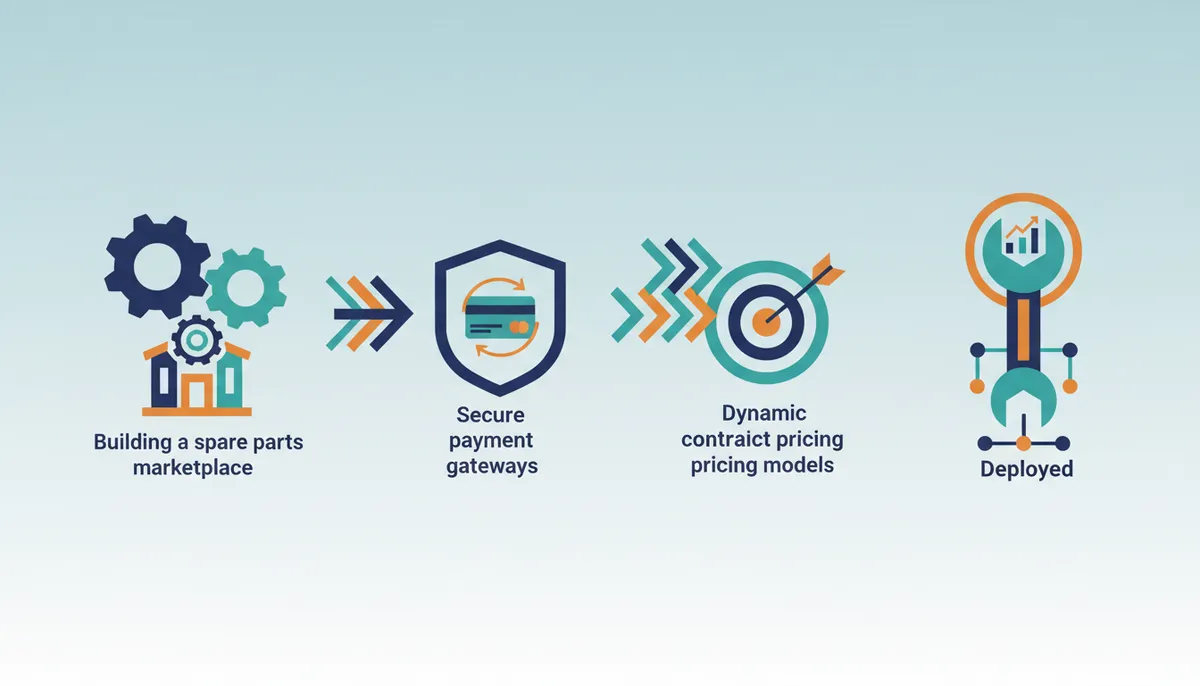 Conceptual illustration for Strategic Implementation of Digital Transformation for Auto Parts Distributors