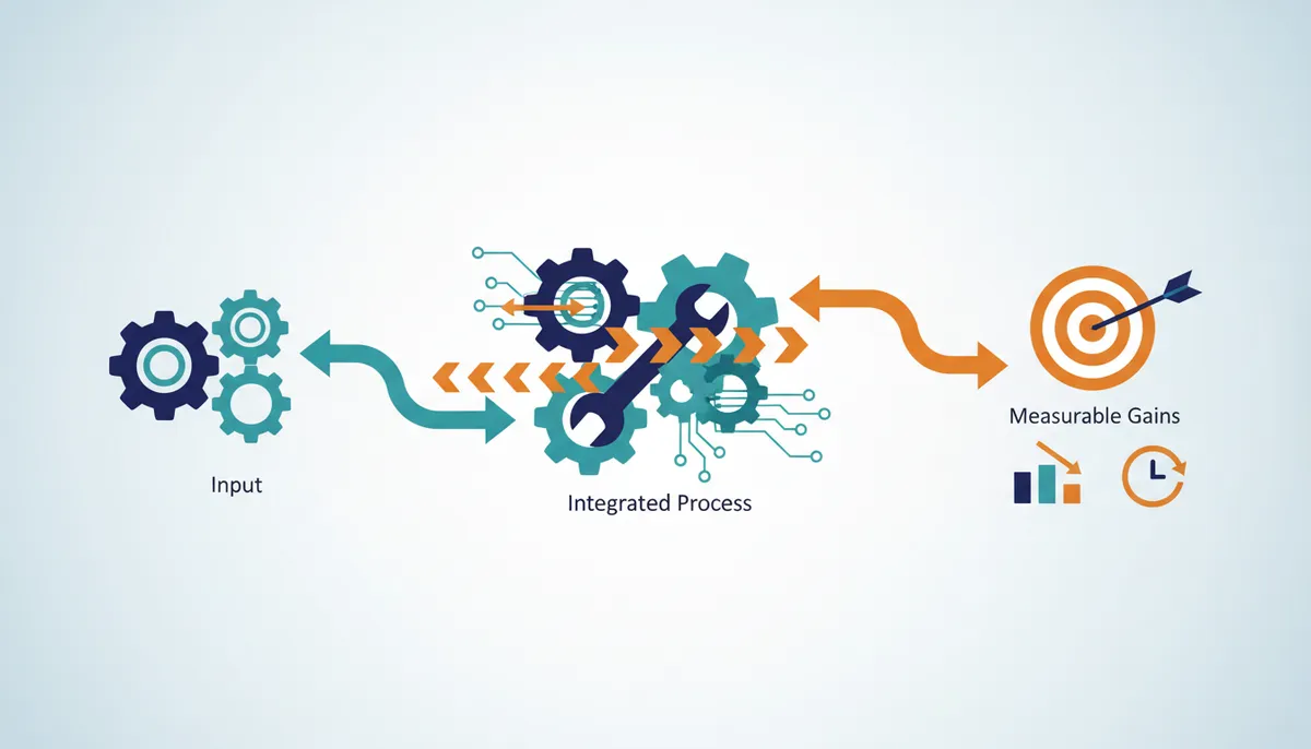 Conceptual illustration for Measurable Efficiency Gains from Integrated Repair Shop Software