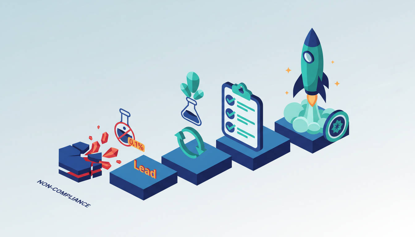 Conceptual illustration for Practical Implementation Strategies for Certification and Non-Compliance Remediation