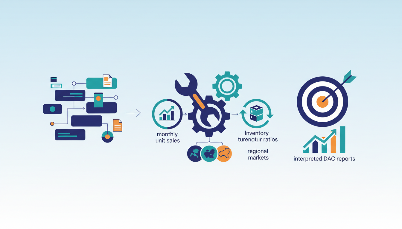Conceptual illustration for Analyzing Retail Trends Through DAC Reports and Market Data