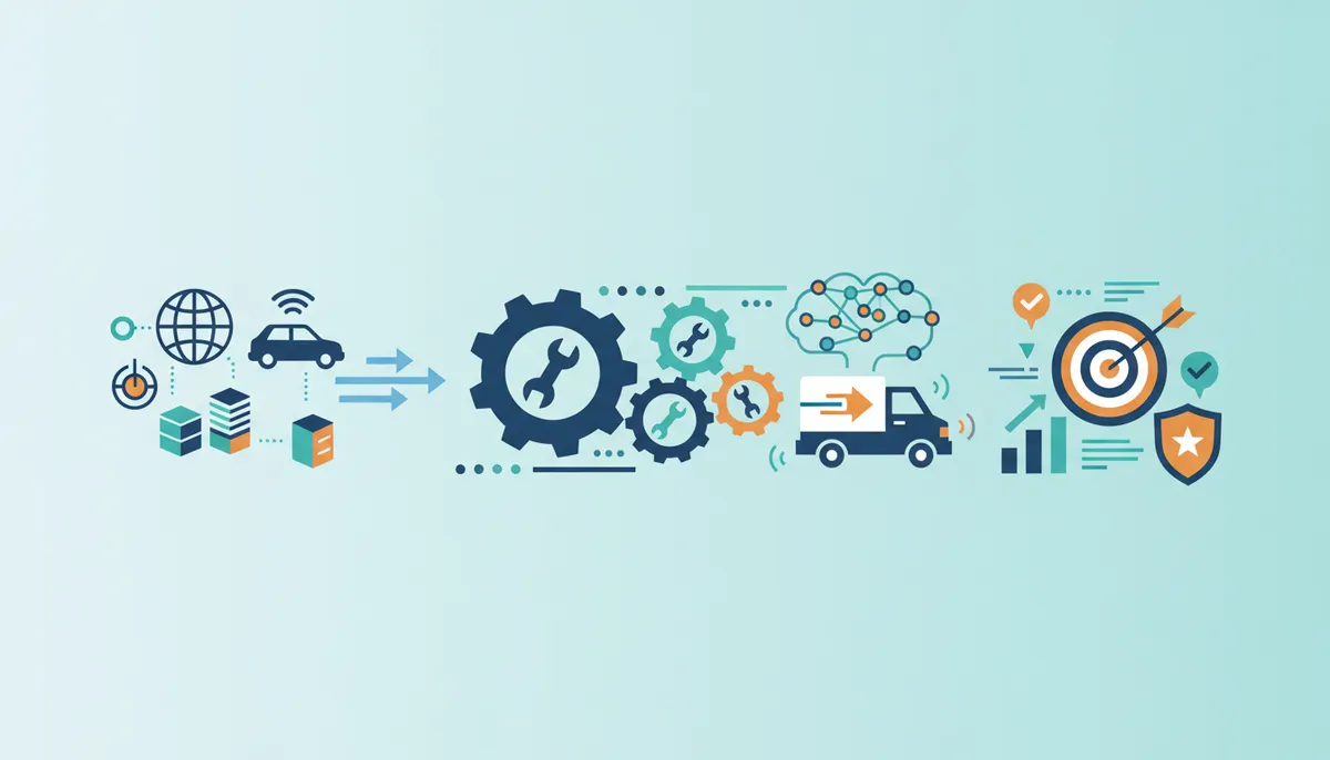 Conceptual illustration for Commercial Fleet Solutions and Connected Vehicle Services