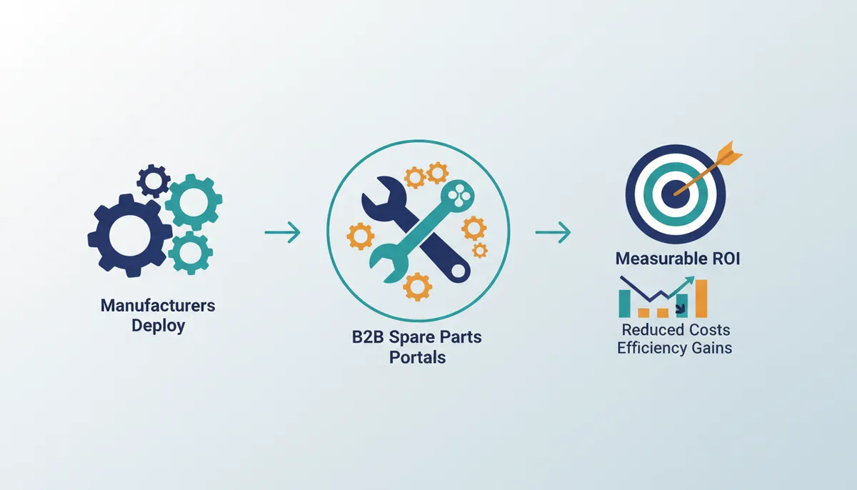 Conceptual illustration for Measurable ROI from Deploying B2B Spare Parts Portals in Manufacturing