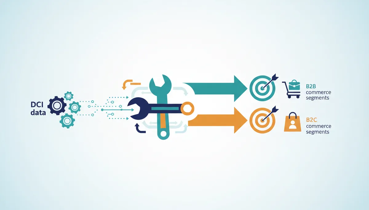 Conceptual illustration for Deploying Fitment-Accurate Stores for B2B and B2C Commerce
