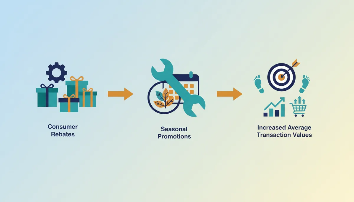 Conceptual illustration for Measurable ROI from Customized Training and Consumer Rebate Programs