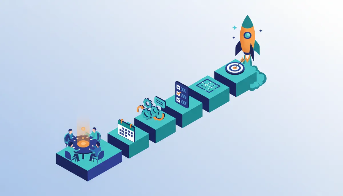 Conceptual illustration for Implementing Regular Meetings and Feedback Loops for Team Alignment