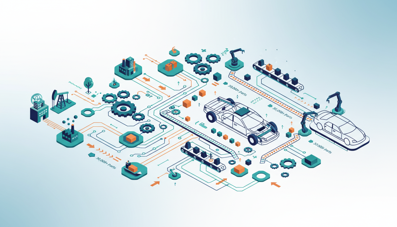 Automotive supply chain: 30,000 parts