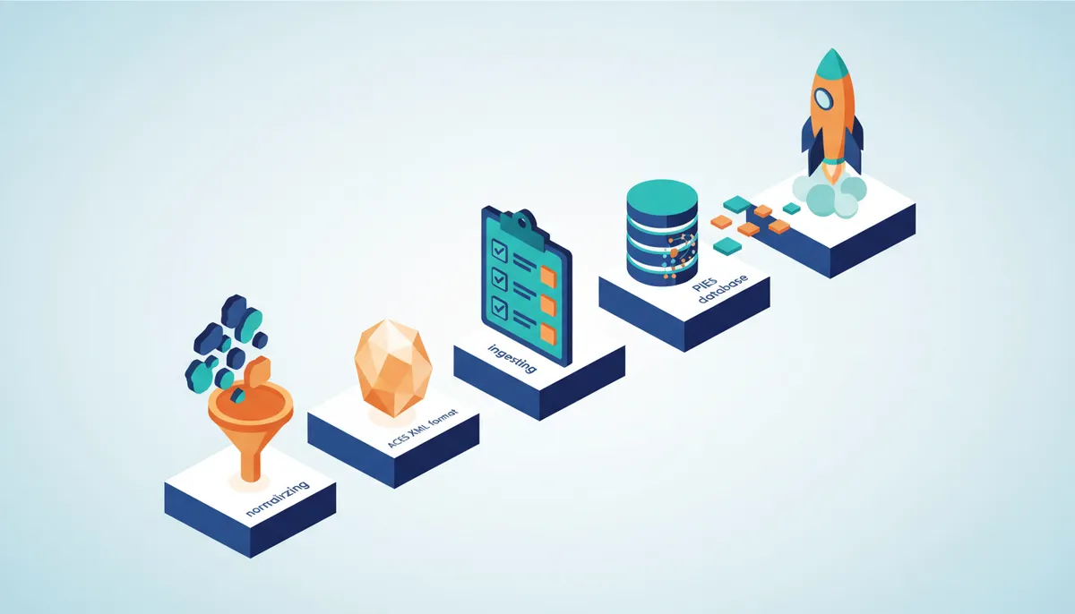 Conceptual illustration for Operational Workflows for Catalog Normalization and Recurring Data Ingestion