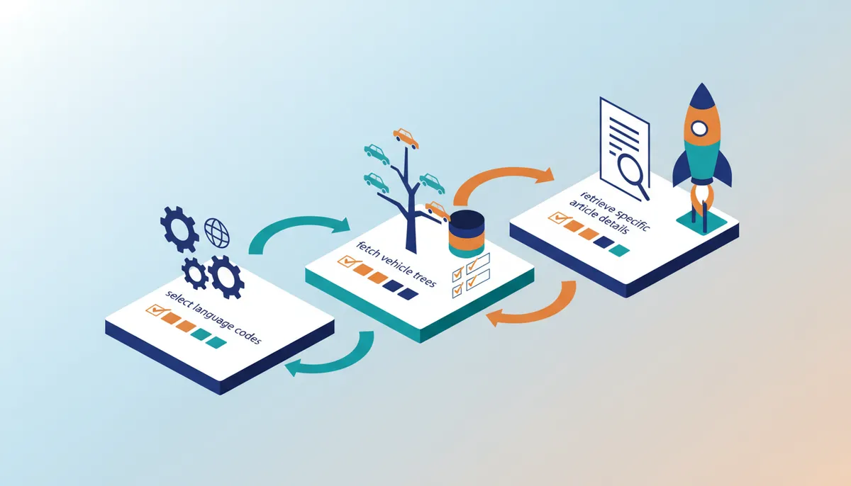 Conceptual illustration for Executing Precise Parts Lookup Through Endpoint Chaining